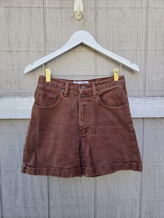 Arizona Jean Company Pants - Arizona Jeans Co High Waisted Rust Terracotta Brown Denim Jean Mom Shorts